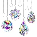 4pcs Crystal Suncatchers for Window Hanging Sun Catcher Indoor RainbowMaker