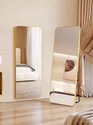 HDGLASS Standing mirror golden 18*60 Inch aluminium frame with stand Decorative Mirror