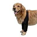 HDKUW Dog Elbow Protector for Calluses, Dog Joint Recovery Sleeve for Prevent Licking Wound, Elbow Sleeves with Mesh Pad for Medium Large Dogs (Black(Waterproof), 2XL)