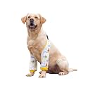 HDKUW Dog Elbow Protector for Calluses, Recovery Suit for Front Legs, Cone Collar Alternative to Stop Licking Wounds, Cover Sleeve for Small Medium Large Dogs - Ice Cream XL