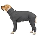 HDKUW Dog Recovery Suit - Onesie for Post-Surgery Dogs, E-Collar Alternative, Anxiety Calming Shirt - Gray, 3XL