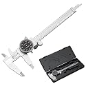 HDLNKAK Dial Caliper Shockproof with Watch 0-6" Range （Black）