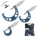 HDLNKAK Outside Micrometer 0-3", 0.0001" Graduation Micrometer Set