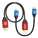 HDMI Short Cable for Laptop &amp; PC (Round HDMI 1.4V - 30 CM (2 Piece)) Typically Used for Close Connections &amp; in setups Where Minimal Cable Length is Required