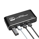 LICAEVEY HDMI 2.1 KVM Switcher, 8K 60Hz 4K 120Hz, 2 Input 1 Output with Hotkey, USB 3.0 Ports for Dual PC Control Gaming Workstation