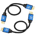 HDMI Adapter (HDMI2.0 4Kx2K - 30CM (2 Pcs)) HDMI Cable 3D Support ; 19+1 HDMI Connection for TV and Computer ; Metal Connector