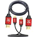 HDMI Short Cable for Laptop &amp; PC (Round HDMI 1.4V - 30 CM (2 Piece)) Typically Used for Close Connections &amp; in setups Where Minimal Cable Length is Required