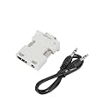 HDMI-Compatible Female to VGA Male Converter with 3.5mm Audio Cable for P;S/4 M>oni>tor Projector PC 1080P HD to VGA Adapter(White Color)