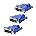 3 Pack DVI Dummy Plug 4K@60Hz, 1080P@60/120Hz EDID Emulator
