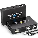 HDMI KVM USB Extender Over Cat5e/6/7 Ethernet 1080P Up to 394ft/120m with Loop Out HDMI and USB Extender for Remote Control of Monitor and Keyboard Mouse