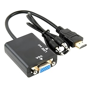hdmi male to vga female adapter with audio  hdmi to vga converter 720p1080p full hd - plug amp play