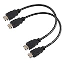 HDMI Short Cable for Laptop &amp; PC (Round HDMI 1.4V - 30 CM (2 Piece)) Typically Used for Close Connections &amp; in setups Where Minimal Cable Length is Required