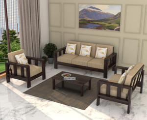 HDWOOD Solid Sheesham Wood Six Seater Sofa