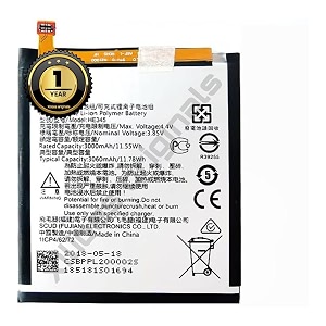 he345 battery for nokia 6 2nd generation 2018  ta-1016  ta-1045  ta-1068 3000mah battery with 1 year warranty q239