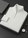 HEA7ENS Solid V Neck Casual Men White