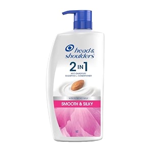 head amp shoulders 2-in-1 smooth and silky anti dandruff shampoo  conditioner for women amp men with almond milk 1 l