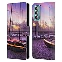 Head Case Designs Officially Licensed Celebrate Life Gallery Cats at Dawn Beaches 2 Leather Book Wallet Case Cover Compatible with Motorola Moto G Stylus 5G (2022)