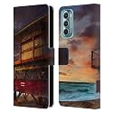 Head Case Designs Officially Licensed Celebrate Life Gallery Lifeguard Stand at Sunrise Beaches 2 Leather Book Wallet Case Cover Compatible with Motorola Moto G Stylus 5G (2022)