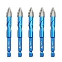 Head Eccentric Drill Bit 3/8" 10mm - 5pcs Carbide Tipped Drill bit Masonry Drill Bit Sets for Porcelain Ceramic Tiles Glass Hard Plastic Cement/Granite etc