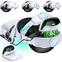 DXKK Head Strap with Magnetic Battery Pack 20000mAh - Extended 20H &amp; Digital Display, Double Dials, Quick-Switch Reality Mode, Comfort VR Headset Strap for Meta Quest 3/3s, MQ4004