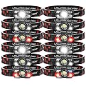 Headlamp Rechargeable 12Pack, 3000 Lumen Ultra-Light Bright Headlamp Flashlight with White Red Light, LED Headlight Motion Sensor, 5+5 Mode for Outdoor Camping Fishing Running Hiking
