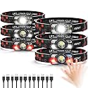 Headlamp Rechargeable 6Pack, 3000 Lumen Ultra-Light Bright Headlamp Flashlight with White Red Light, LED Headlight Motion Sensor, 5+5 Mode for Outdoor Camping Fishing Running Hiking