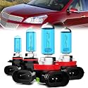 Headlight Bulbs Compatible With Chevy Traverse 2009-2012, 9005 High Beam + H11 Low Beam Halogen Light Bulb Combo, Super Bright 6000K White, Plug and Play, Pack of 4