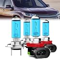 Headlight Bulbs Compatible With Chevy Traverse 2013-2018, H7 High Beam + H11 Low Beam Halogen Light Bulb Combo, Super Bright 6000K White, Plug and Play, Pack of 4