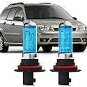 Headlight Bulbs Compatible With Ford Focus 2005-2007, 9007 High Low Beam Halogen Light Bulb Combo, Super Bright 6000K White, Plug and Play, Pack of 2