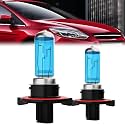 Headlight Bulbs Compatible With Ford Focus 2008-2011, 9008 High Low Beam Halogen Light Bulb Combo, Super Bright 6000K White, Plug and Play, Pack of 2