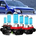Headlight Bulbs Compatible With Ford Ranger 2019-2020, 9005 + H11 High Low Beam + H11 Fog Lights Halogen Light Bulb, Super Bright 6000K White, Plug and Play, Pack of 6