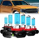 Headlight Bulbs Compatible With Ford Ranger 2021-2022, 9005 High Beam + H11 Low Beam + H11 Fog Lights Halogen Light Bulb Combo, Super Bright 6000K White, Plug and Play, Pack of 6