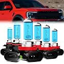 Headlight Bulbs Compatible With Ford Ranger 2023, H11 High Beam + 9005 Low Beam + H11 Fog Lights Halogen Light Bulb Combo, Super Bright 6000K White, Plug and Play, Pack of 6