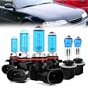 Headlight Bulbs Compatible With Hyundai Sonata 1995-1996, 9005 High Beam + 9006 Low Beam + 880 Fog Lights Halogen Light Bulb Combo, Super Bright 6000K White, Plug and Play, Pack of 6