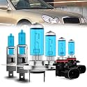 Headlight Bulbs Compatible With Hyundai Sonata 2002-2005, H1 High Beam + H7 Low Beam + 9006 Fog Lights Halogen Light Bulb Combo, Super Bright 6000K White, Plug and Play, Pack of 6