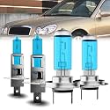Headlight Bulbs Compatible With Hyundai Sonata 2002-2009, H1 High Beam + H7 Low Beam Halogen Light Bulb Combo, Super Bright 6000K White, Plug and Play, Pack of 4