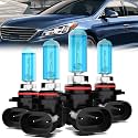 Headlight Bulbs Compatible With Hyundai Sonata 2015, 9005 High Beam + 9005 Low Beam Halogen Light Bulb Combo, Super Bright 6000K White, Plug and Play, Pack of 4