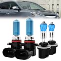 Headlight Bulbs Compatible With Hyundai Tucson 2014-2015, 9012 High Low Beam + 880 Fog Lights Halogen Light Bulb Combo, Super Bright 6000K White, Plug and Play, Pack of 4