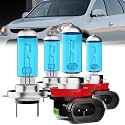 Headlight Bulbs Compatible With Hyundai Veracruz 2007-2012, H7 High Beam + H11 Low Beam Halogen Light Bulb Combo, Super Bright 6000K White, Plug and Play, Pack of 4