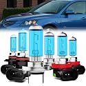 Headlight Bulbs Compatible With Mazda 3 2004-2006, 9005 High Beam + H7 Low Beam + H11 Fog Lights Halogen Light Bulb Combo, Super Bright 6000K White, Plug and Play, Pack of 6