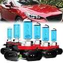 Headlight Bulbs Compatible With Mazda 3 2010-2018, 9005 High Beam + H11 Low Beam + H11 Fog Lights Halogen Light Bulb Combo, Super Bright 6000K White, Plug and Play, Pack of 6