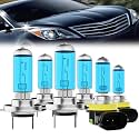 Headlight Bulbs Fit For Hyundai Azera 2011-2014, H7 High Beam + H7 Low Beam + H11 Fog Lights Halogen Bulb, 6000K White Light, Plug and Play, Pack of 6