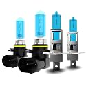 Headlight Bulbs Fit For Nissan Maxima 2002-2003, 9005 H1 High Low Beam 300% Ultra Brighter Halogen Headlight Bulb Combo, 6500k White Light, Pack of 4