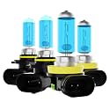 Headlight Bulbs Fit For Nissan Maxima 2009-2014, 9005H11 High Low Beam 300% Ultra Brighter Halogen Headlight Bulb Combo, 6500k White Light, Pack of 4