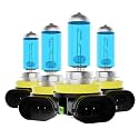 Headlight Bulbs Fit For Nissan Maxima 2016-2018, H11 H11 High Low Beam 300% Ultra Brighter Halogen Headlight Bulb Combo, 6500k White Light, Pack of 4