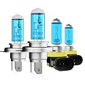 Headlight Bulbs Fit For Nissan Maxima 2019, 9003 H11 High Low Beam Fog Lights 300% Ultra Brighter Halogen Headlight Bulb Combo, 6500k White Light, Pack of 4