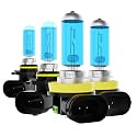 Headlight Bulbs Fit For Toyota 4Runner 2006-2021, 9005 H11 High Low Beam Combo, Super Bright 5500K White Light High Performance Halogen Light Bulbs, 4PCS