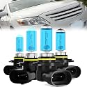 Headlight Bulbs Fit For Toyota Camry 1992-1996, 9005 + 9006 High Low Beam Halogen Bulb, 6000K White Light, Plug and Play, Pack of 4