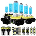 Headlight Bulbs Interior Light Kit Fit For Honda Accord 2013-2015, High Low Beam Fog Light Bulb + Interior Bulbs Package + License Plate Lights, 6000K White Light, Pack of 18