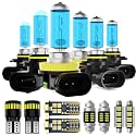 Headlight Bulbs Interior Light Kit Fit For Toyota 4Runner 2006-2009, High Low Beam Fog Light Bulb + Interior Bulbs Package + License Plate Lights, Pack of 19